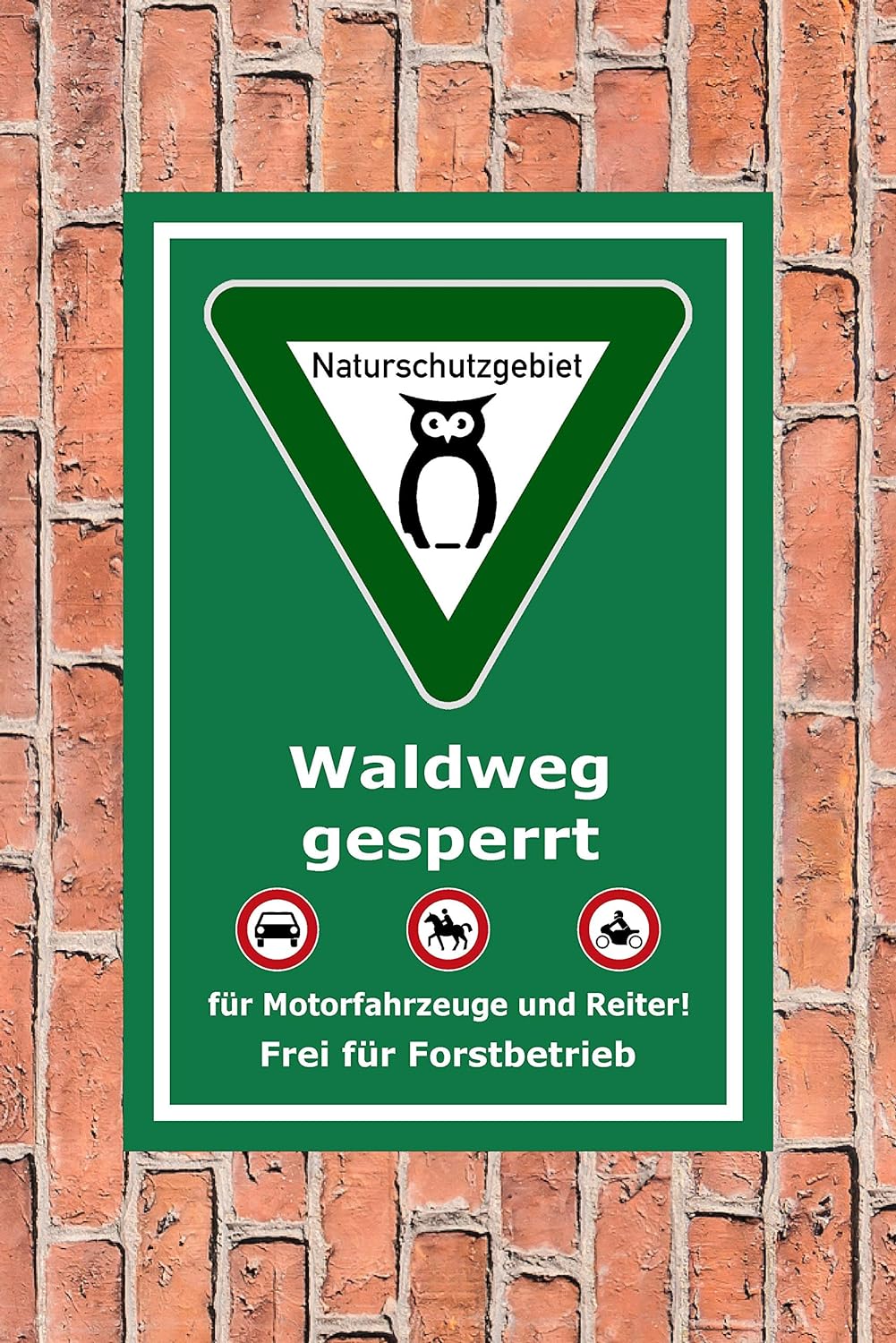 Melis-Folienwerkstatt Schild Naturschutzgebiet Waldweg - 60x40cm - Bohrlöcher - 3mm Aluverbund – 20
