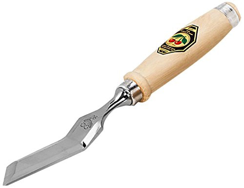 Kirschen 2326956 Stechbeitelpaar gekröpft mit schräger Schneide 20 mm, beige/silber