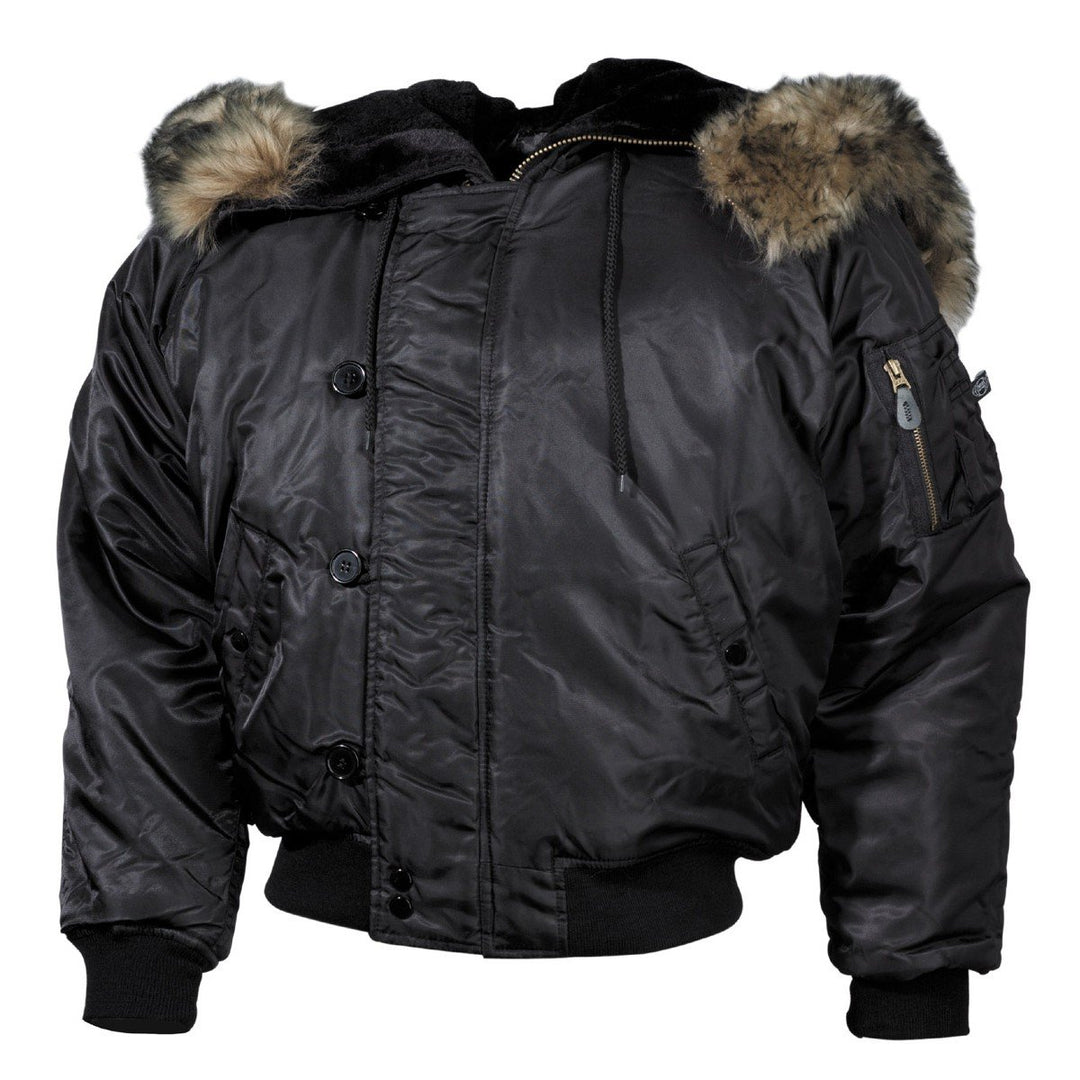 Polarjacke N2B, schwarz, dick gefüttert, Grösse XL