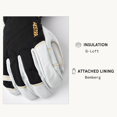 Hestra Army Leather Gore-Tex Long Warm Ski/Ride Glove UK-Grösse 5 Schwarz, UK-Grösse 5 Schwarz