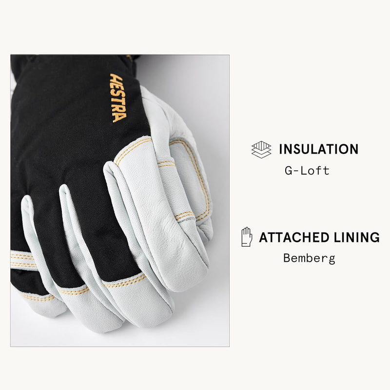 Hestra Army Leather Gore-Tex Long Warm Ski/Ride Glove UK-Grösse 5 Schwarz, UK-Grösse 5 Schwarz