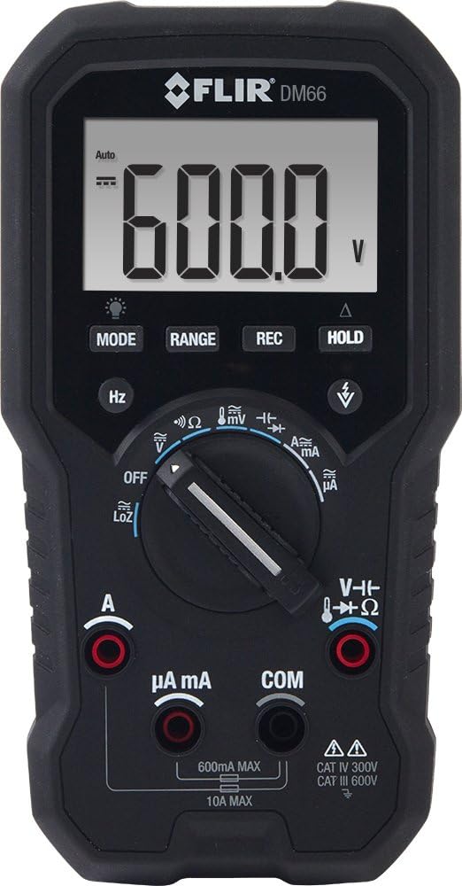 FLIR DM66 TRMS Multimeter mit VFD-Modus für Elektriker und Monteure