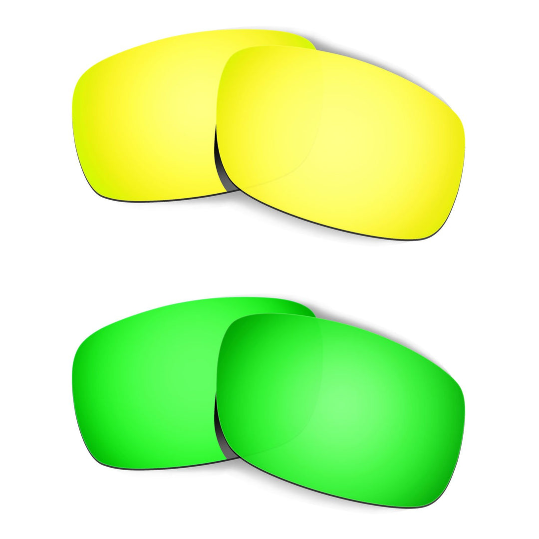 HKUCO Plus Mens Replacement Lenses For Oakley Crankshaft - 2 pair Combo Pack