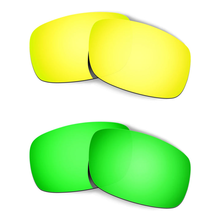 HKUCO Plus Mens Replacement Lenses For Oakley Crankshaft - 2 pair Combo Pack