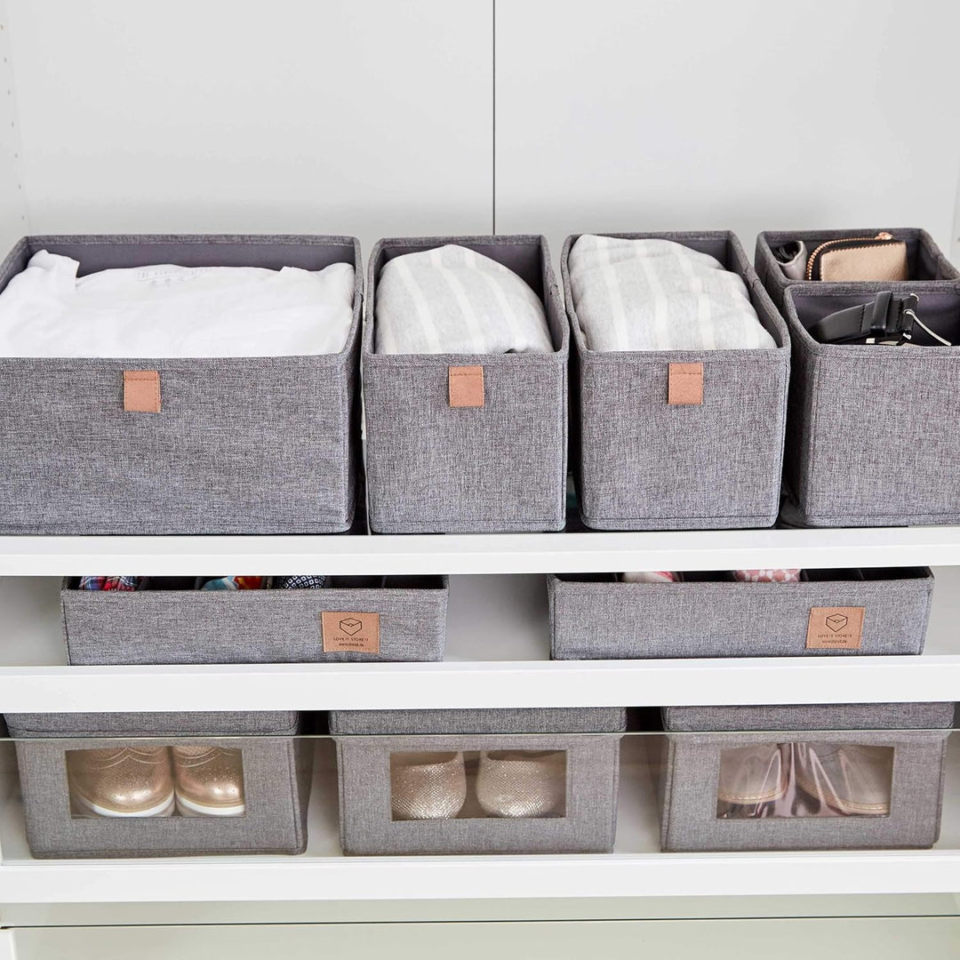 LOVE !T STORE !T Premium Home Storage | Schubladen Organizer Set 5 tlg. | 1x 30x30x15cm 2x 30x15x15c