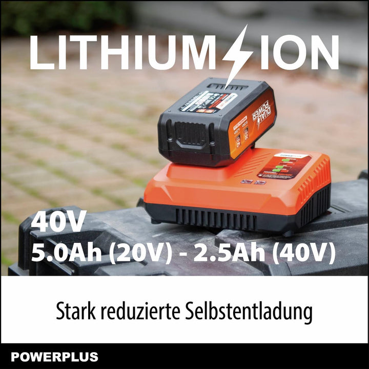 Powerplus Akku 2x20V 5.0/2.5Ah, für alle Powertools und Gartengeräte des Dual Power Sortiment und ka