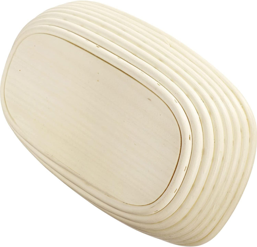 Westmark Gärkörbchen-Set, 2tlg., Gärkörbchen oval + Bezug, Mit Ähre, Peddigrohr/Baumwolle, Hellbeige