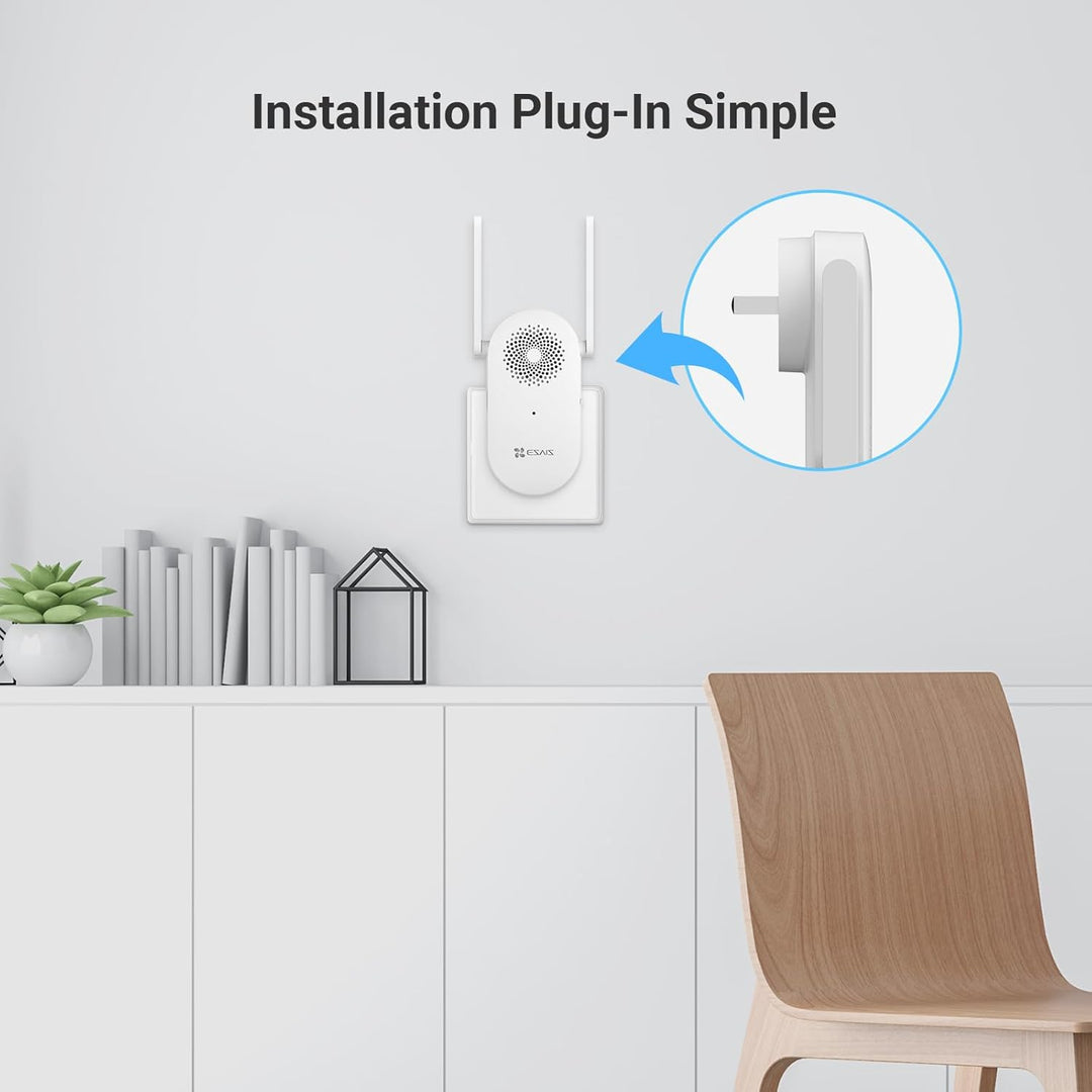 EZVIZ WLAN Türklingel für den Innenbereich, Lautstärke einstellbar von 0 bis 72 dB, 20 Klingeltöne,