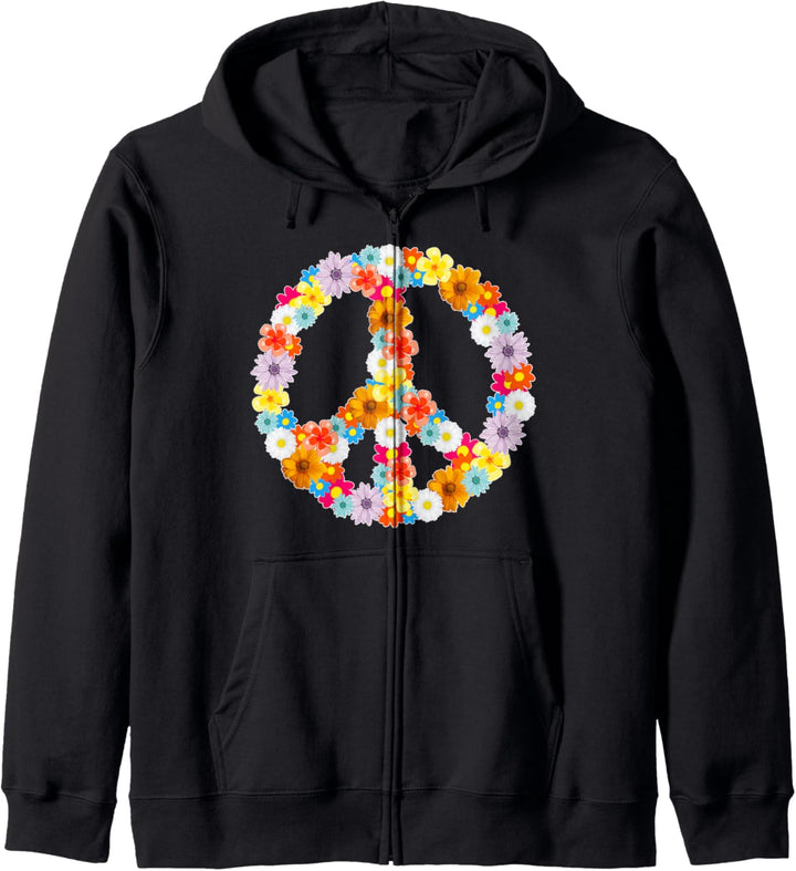 Flower Power I Peace Sign I Hippie Design I Frieden I Hippie Kapuzenjacke