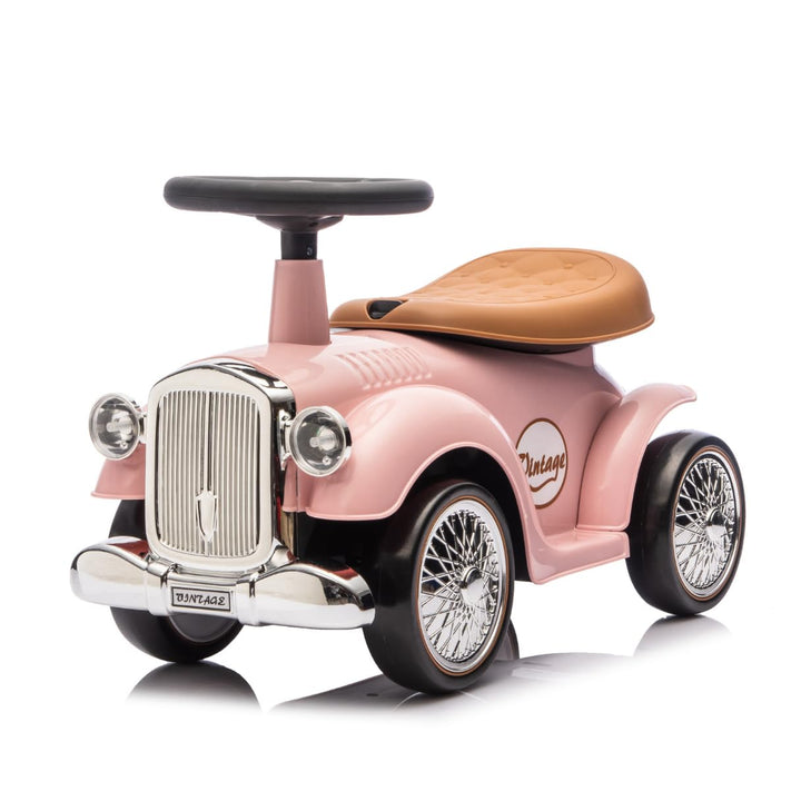 Classic 1930 Rutschauto, 1-3 Jahre, mit Hupe &amp; Eva-Rädern, Rosa, Rosa