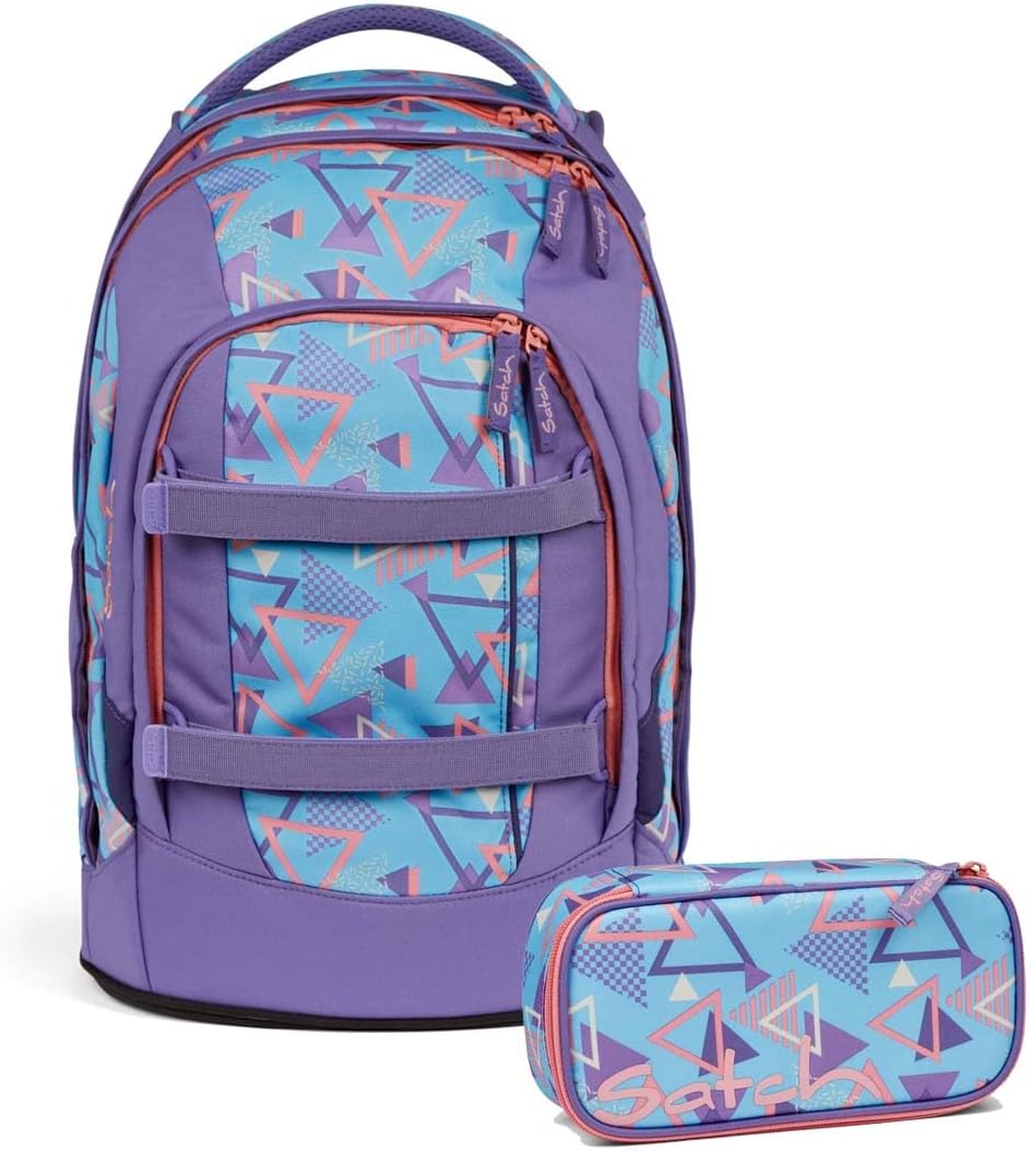 satch Pack Schulrucksack Set 2.tlg inkl. Schlamperbox 80s Dance, 80s Dance