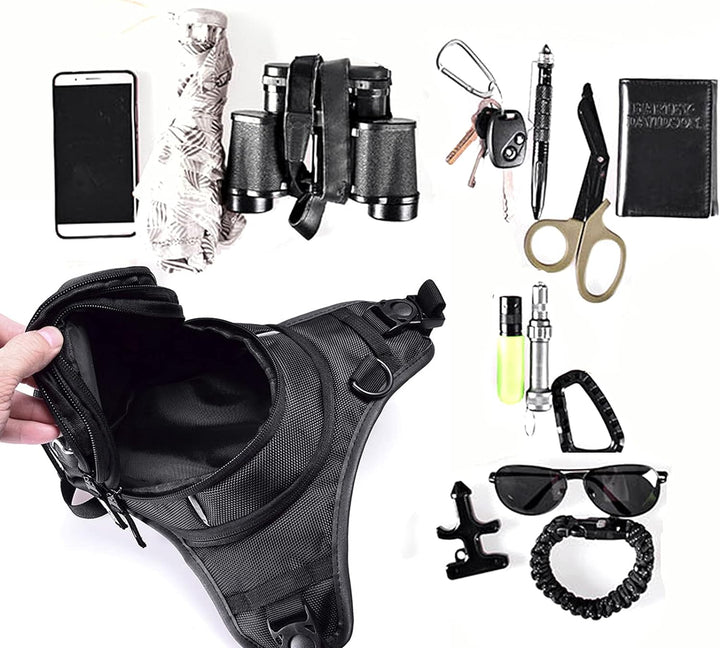 Taktische Motorrad-Beintasche Drop-Beintasche – Oberschenkel-Taille, Bauchtasche, Mehrzweck-Militärt