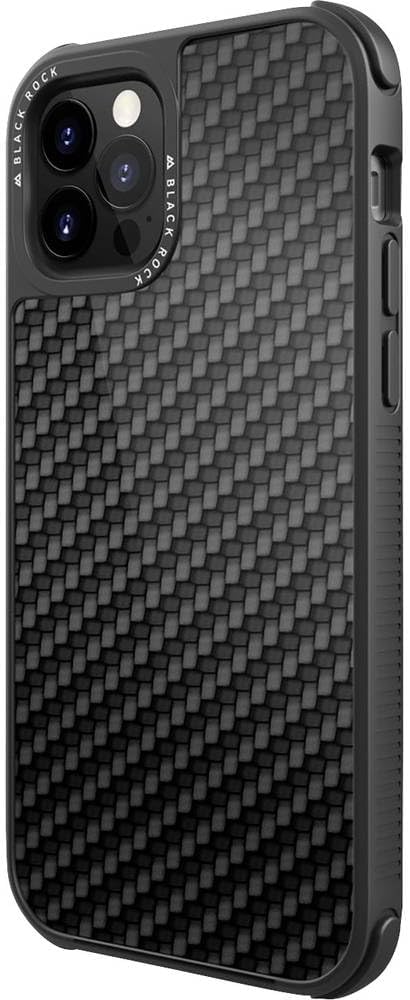Black Rock - Hülle Robust Case Real Carbon passend für Apple iPhone 12/12 Pro I Karbon Handyhülle, F