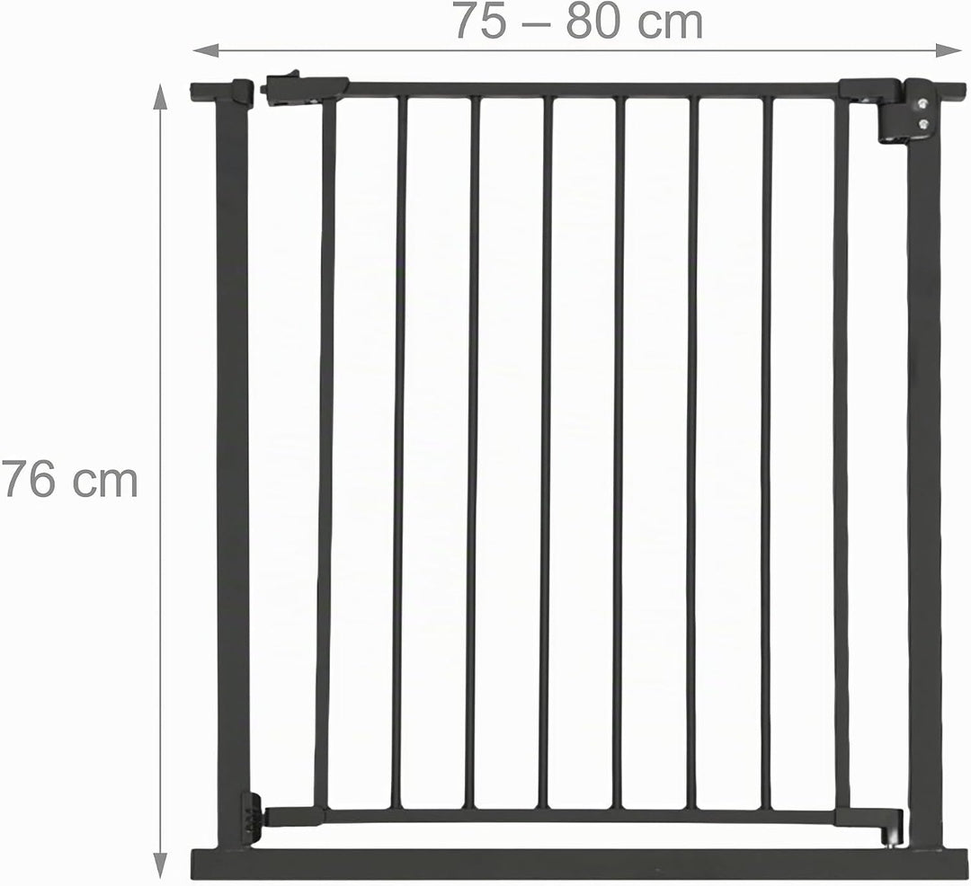 Relaxdays Treppenschutzgitter, 75–80 cm, ohne Bohren, Baby &amp; Kleinkind, Treppe &amp; Tür, Türgitter zum