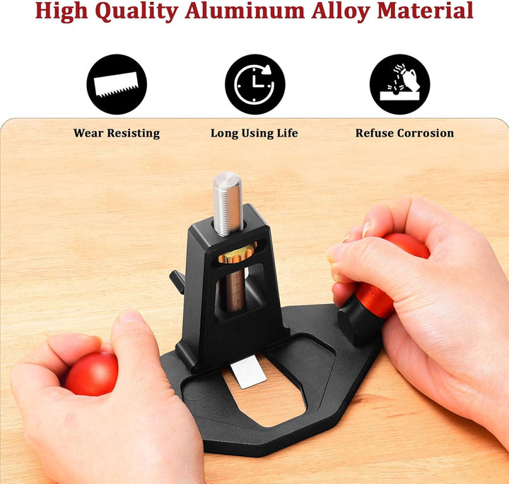PEESHON Handfräshobel, Grundhobel Einhandhobel mit Verstellbar Nuttiefe 0-25cm Handhobe Router Flugz