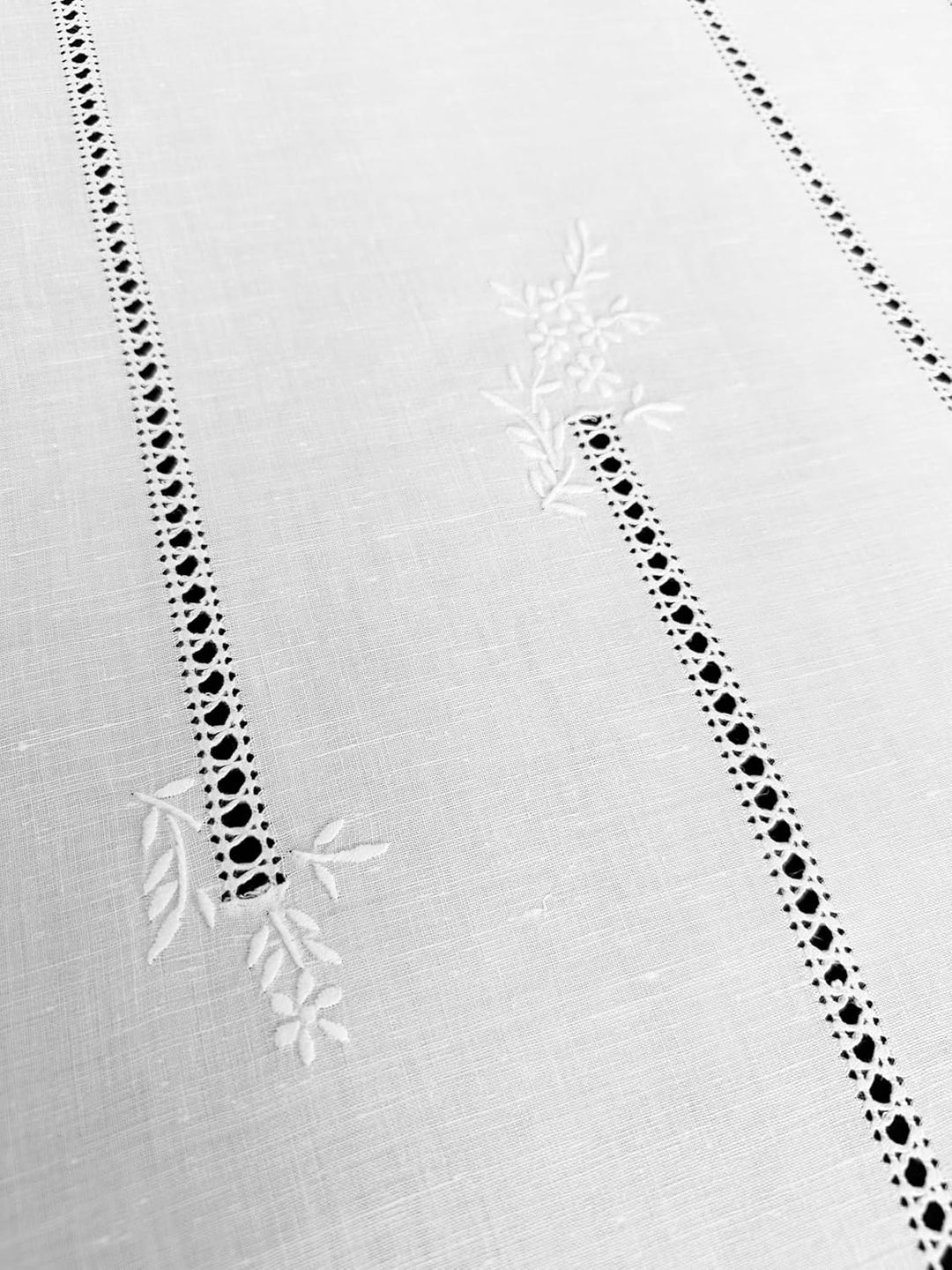 Zenoni &amp; Colombi Paare Odessa VORHÄNGE, Hand Stickerei, 58X180 Made IN Italy, 58x180