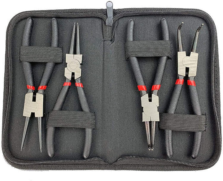 Emsmil 4 Tlg 150mm Sprengringzangen Sicherungsringzangen Set Gebogen Gerade 6 Zoll Seegeringzange fü
