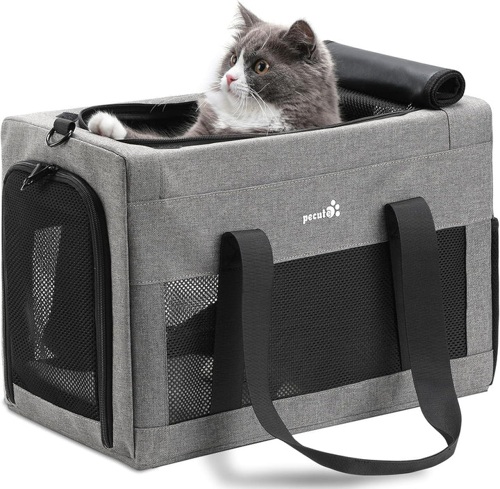 pecute Katzentasche Transporttasche Flugtasche Stabiler Halt Haustier Tragetasche, Transportbox Katz