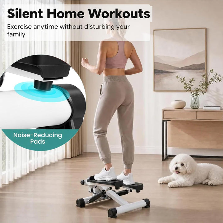 KOMFOTTEU Mini-Stepper mit Widerstandbändern für Zuhause &amp; Büro