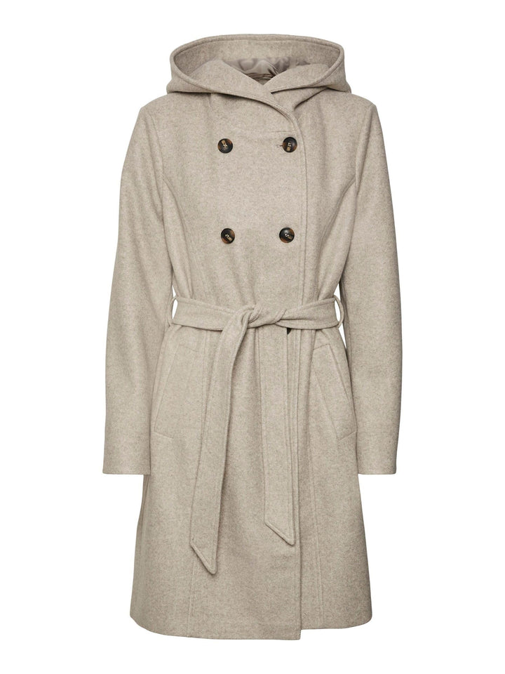 VERO MODA Female Mantel VMVINCEFIONA Mantel XS Silver Mink/Detail:MELANGE, XS Silver Mink/Detail:MEL