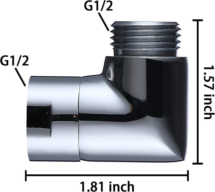 Duschkopf-Ellenbogen-Adapter, Duscharm-Verlängerung (90 Grad) 90Degree, 90Degree