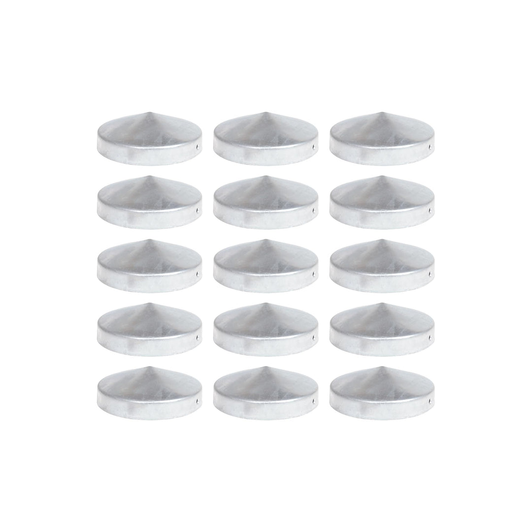 15 x PFOSTENKAPPE RUND STAHL FEUERVERZINKT 101 MM DURCHMESSER 15 101 mm, 15 101 mm