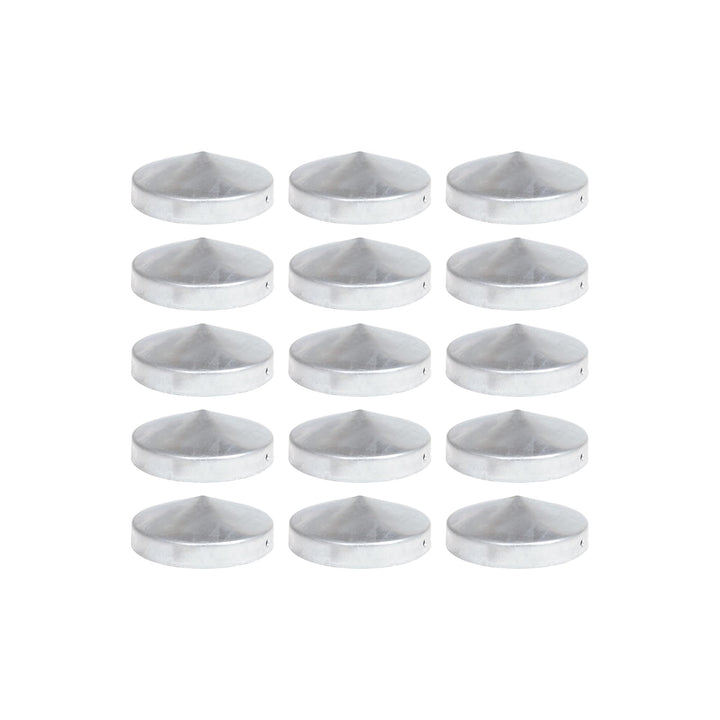 15 x PFOSTENKAPPE RUND STAHL FEUERVERZINKT 101 MM DURCHMESSER 15 101 mm, 15 101 mm