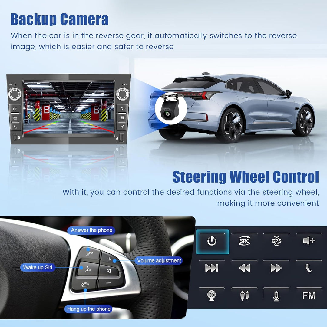 [4G+64G] Inefala Android 15 Autoradio für Opel Astra Antara Vectra Corsa Vivaro mit Wireless Carplay
