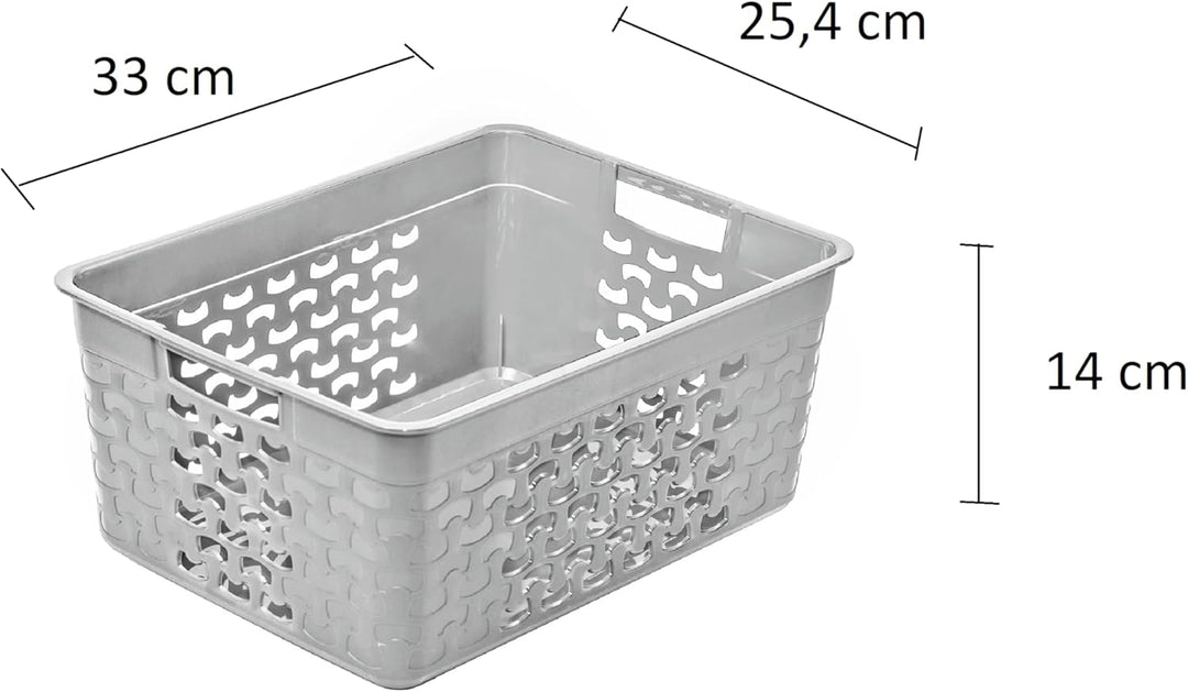 BranQ Home essential Universeller, multifunktionaler, Aufbewahrungskorb in Cotton Design, BPA-frei K
