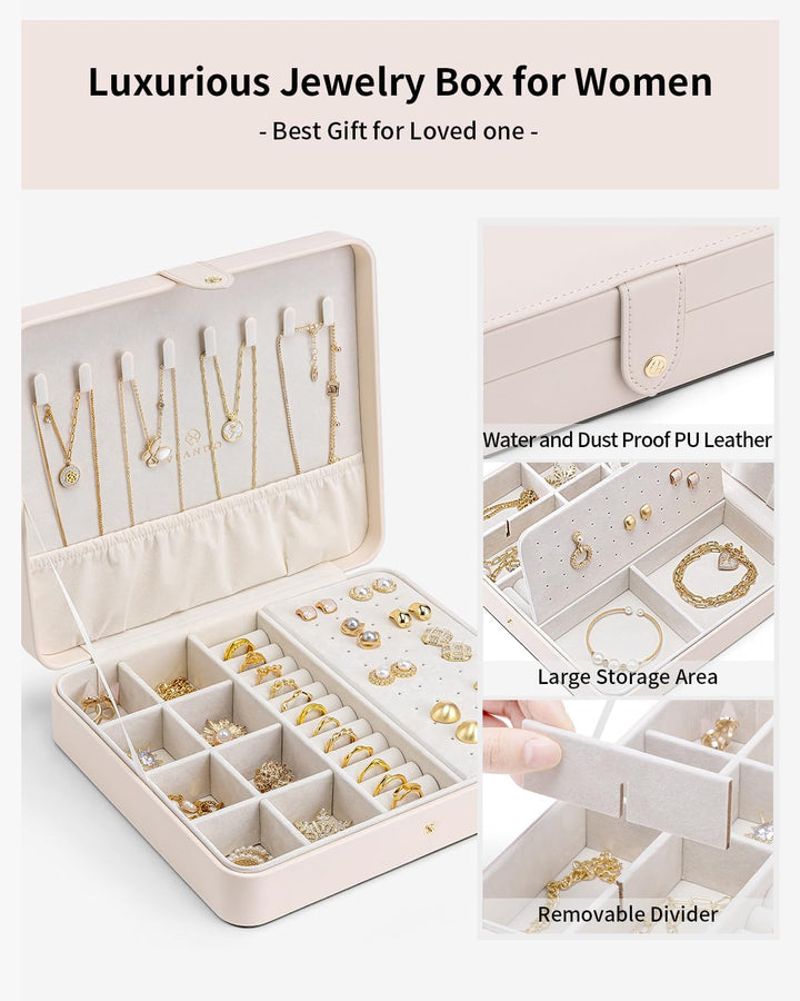 Vlando Schmuckkästchen Aulinna, Schmuckaufbewahrung Damen, Geschenke für Frauen, Schmuck Organizers