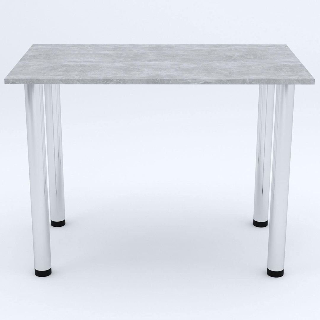 mikon 60x40 | Esszimmertisch - Esstisch - Tisch mit Chrombeinen - Küchentisch - Bürotisch | Beton 60