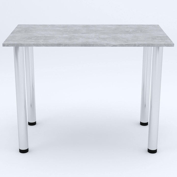 mikon 60x40 | Esszimmertisch - Esstisch - Tisch mit Chrombeinen - Küchentisch - Bürotisch | Beton 60