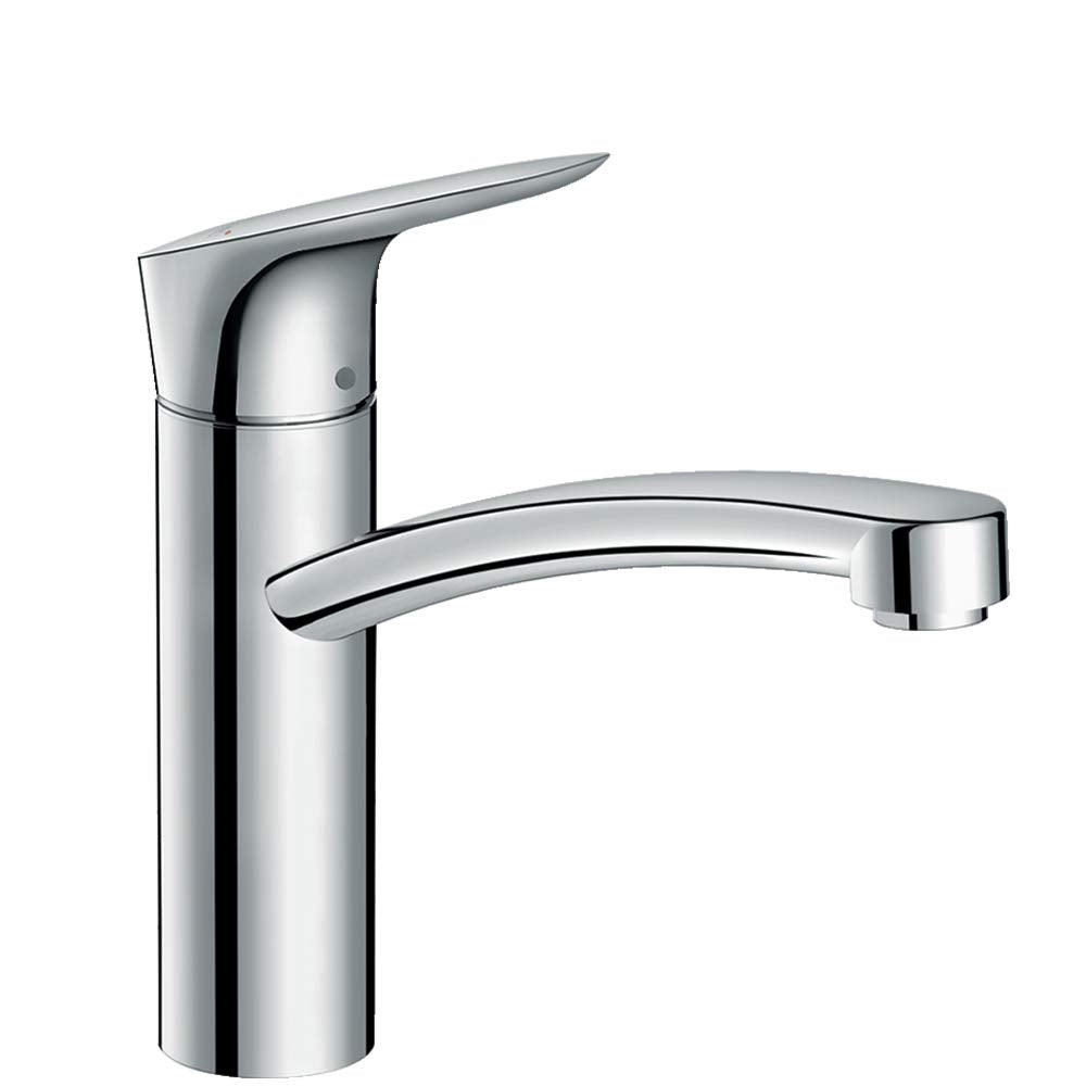 hansgrohe Logis wassersparende Einhebel-Küchenarmatur, Komfort-Höhe 160mm mit CoolStart, Chrom Chrom
