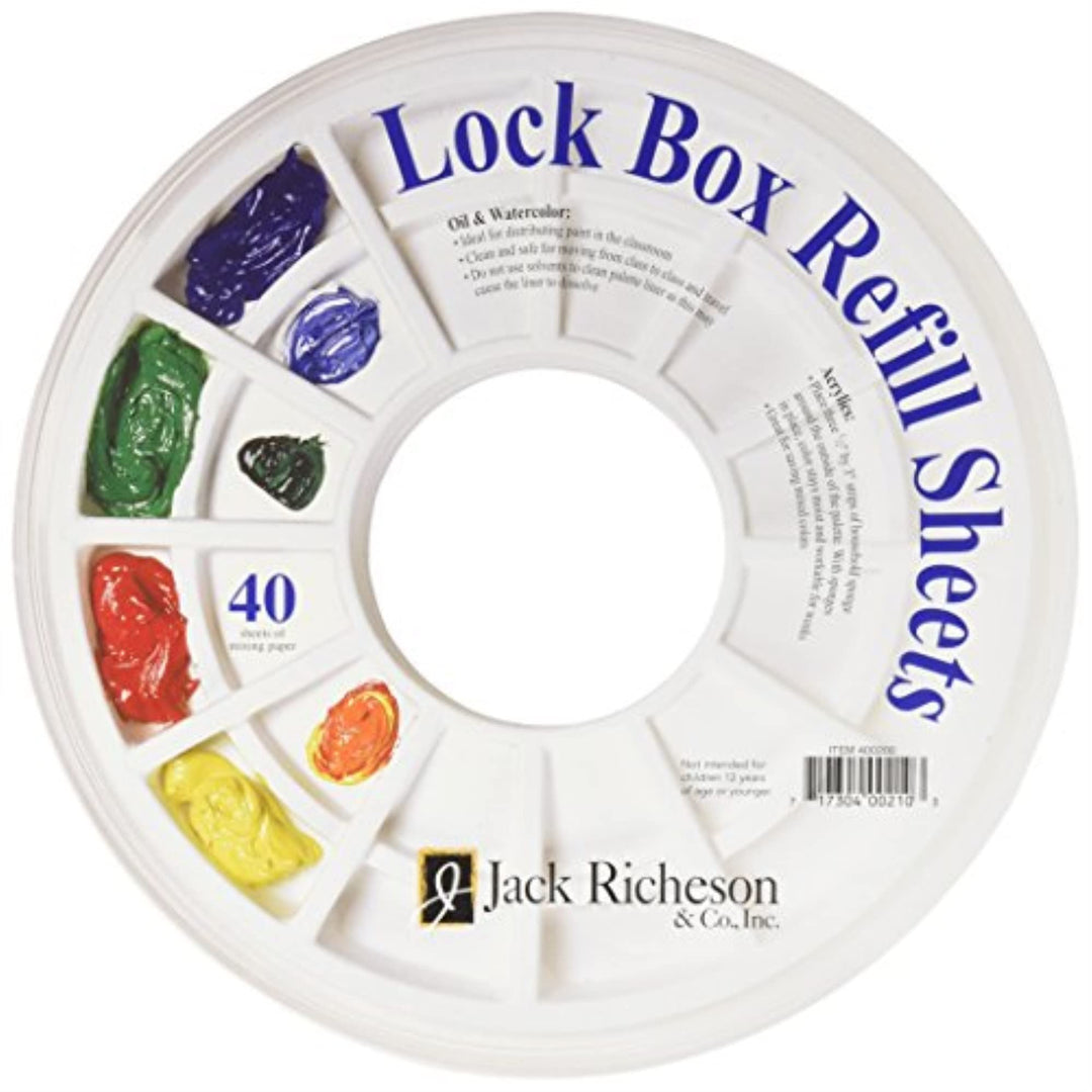 Jack Richeson Lock Box Palettensystem Einweg Liner Nachfüller weiss 40 Stück