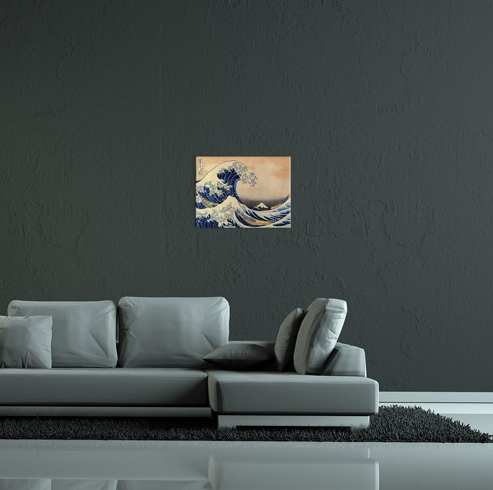 Bilderdepot24 Bild auf Leinwand | Katsushika Hokusai Die grosse Welle vor Kanagawa in 60x50 cm als W