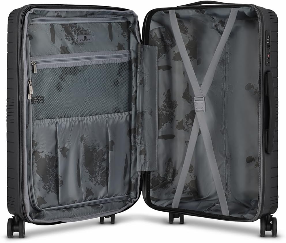 Franky Dallas 3.0 Hartschalen-Kofferset 3 teilig | Trolley-Set ausgestattet mit TSA-Schloss, 4 Rolle