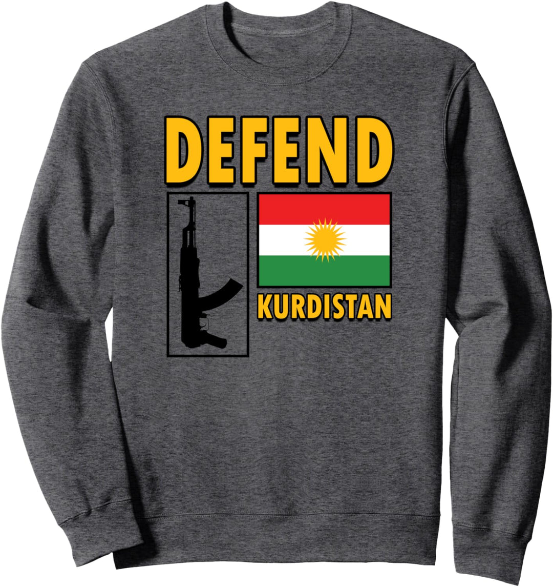 Defend Kurdistan Flag. Cool Kurdish Fighter, Free Kurdistan. Sweatshirt