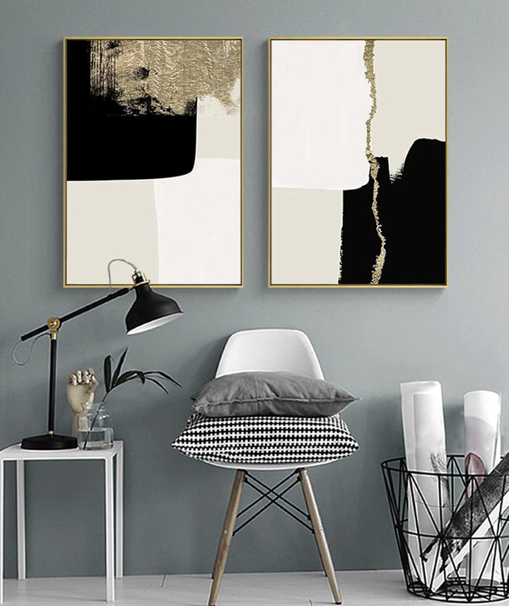 PYNVDD Leinwandposter, Moderne Minimalistische Abstrakte Wandkunst, Böhmisches Posterset Geometrisch