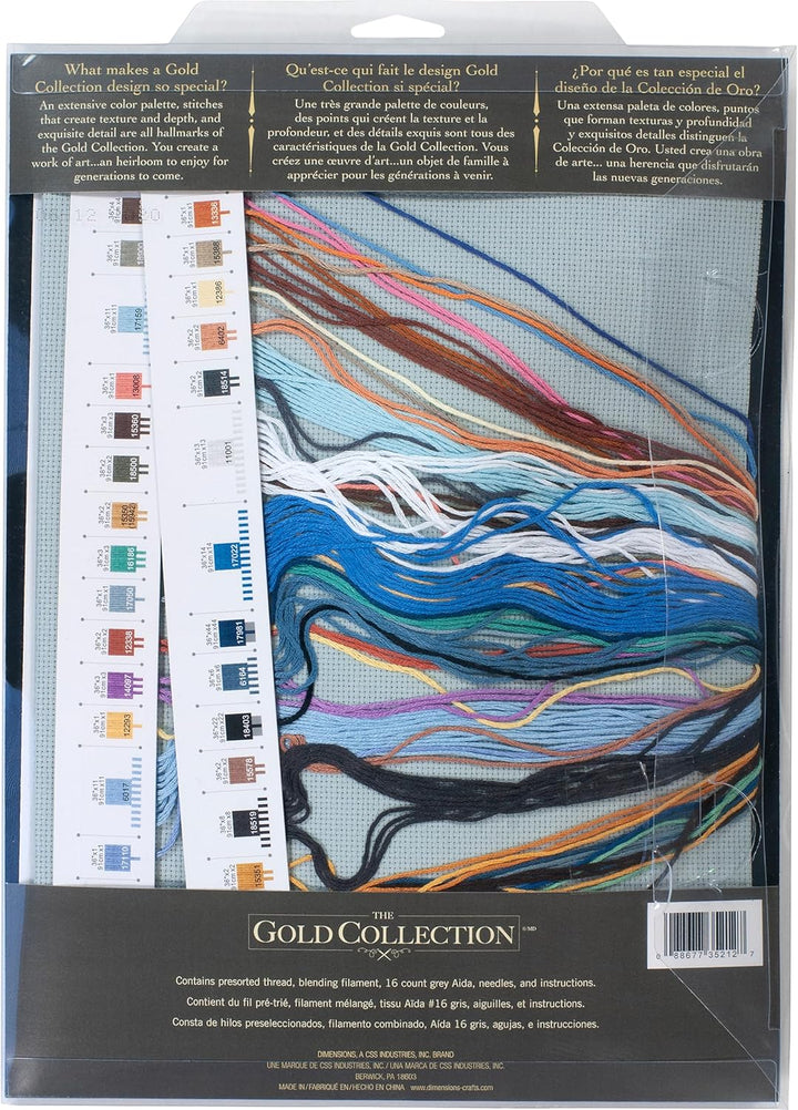 Dimensions Kit Aurora Kabine Zählmusterpackung mit Zählmuster, Baumwolle, grau, Onе Paсk, 2, Aurora
