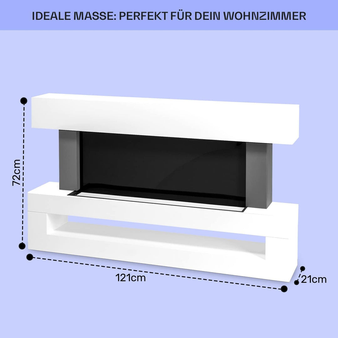 Klarstein Elektrokamin, Elektro Heizungen für Wohnzimmer & Innenräume, Elektrischer Kamin mit LED Fl