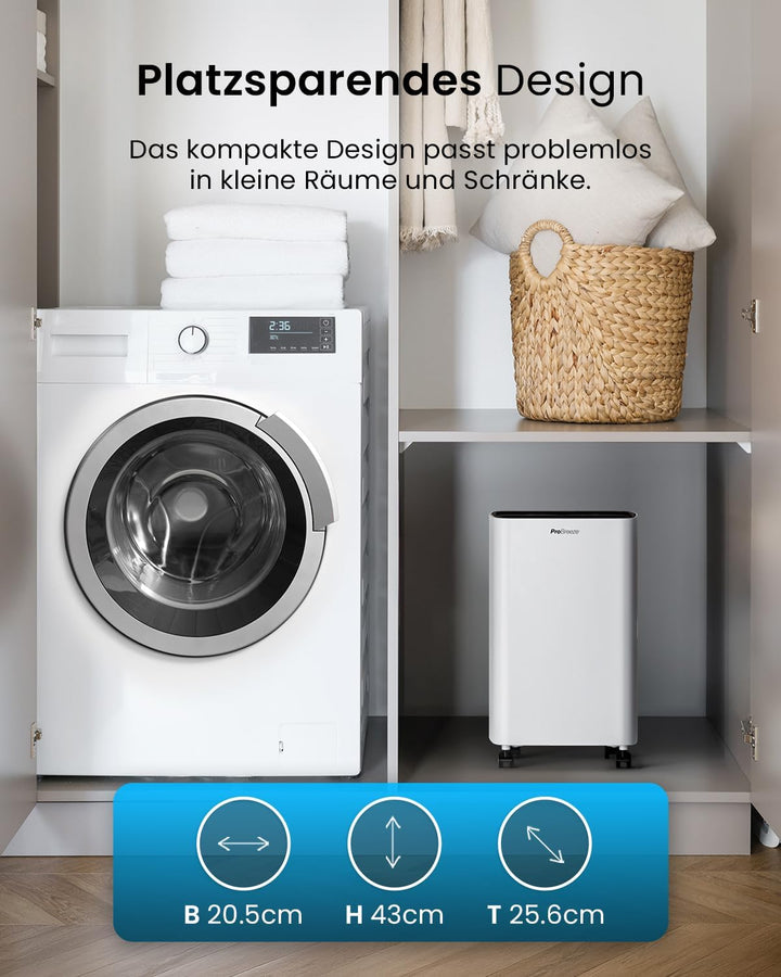 Pro Breeze Luftentfeuchter 6L in 24h Entfeuchtungsleistung - Dehumidifier - Luftentfeuchter elektris