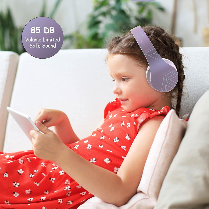 Kinder Kopfhörer, PowerLocus KinderKopfhörer Bluetooth mit 85dB Lautstärkebegrenzung, Faltbar mit Tr