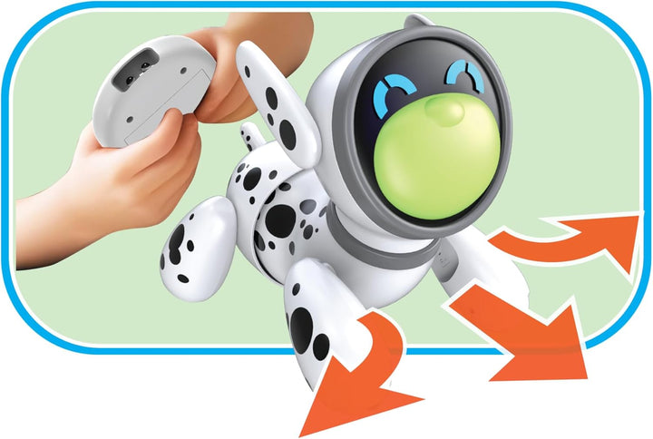 Silverlit - Ycoo - Robo-Hund Jiggo – Interaktiver Roboterhund mit Fernsteuerung – Leuchtende Emotion