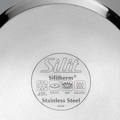 Silit Gemüse- Suppentopf Induktion 28cm, Glasdeckel, Topf hoch 12l, Edelstahl poliert, unbeschichtet