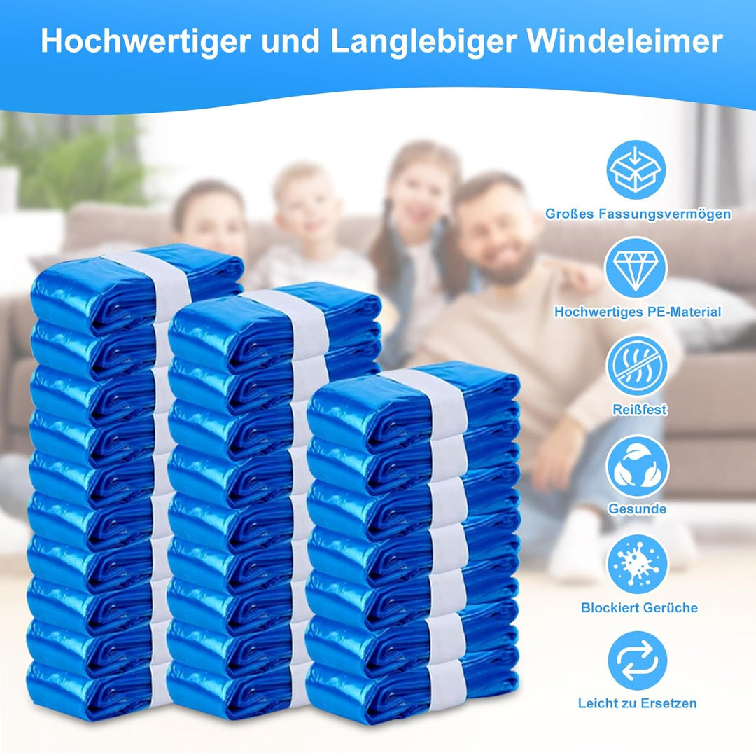 26 Stück Windeleimer Nachfüllkassetten,Hervorragende Abdichtung und Zähigkeit, Nachfüllfolie windelb