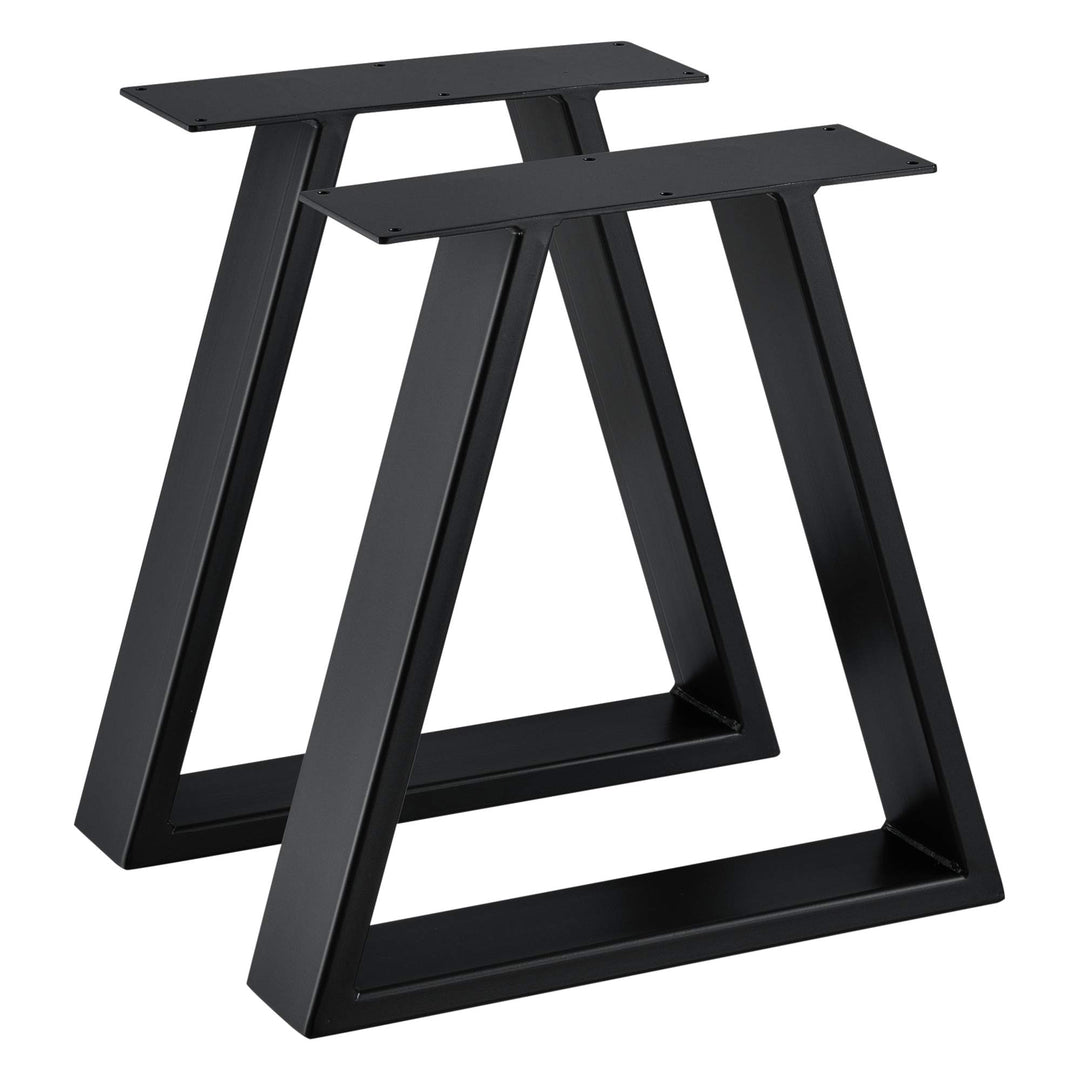 [en.casa] 2X Tischgestell 40x10x40 cm im 2er Set Stahl Metallgestell Schwarz, Schwarz 40x10x40 cm Ti
