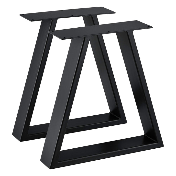 [en.casa] 2X Tischgestell 40x10x40 cm im 2er Set Stahl Metallgestell Schwarz, Schwarz 40x10x40 cm Ti