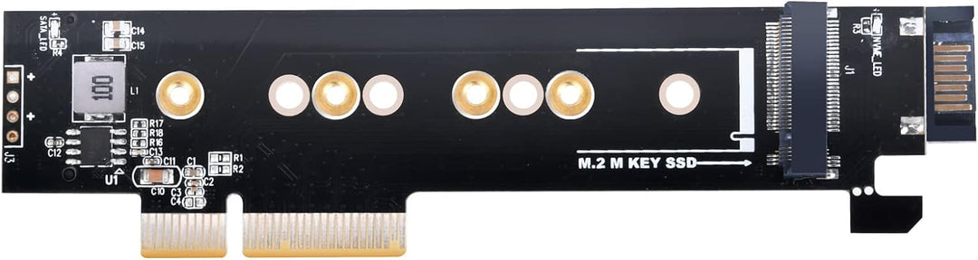 Silverstone SST-ECM28-1-x-NVMe-und-1-x-SATA-M.2-SSD zu PCIe-x4-1HE-Adapterkarte