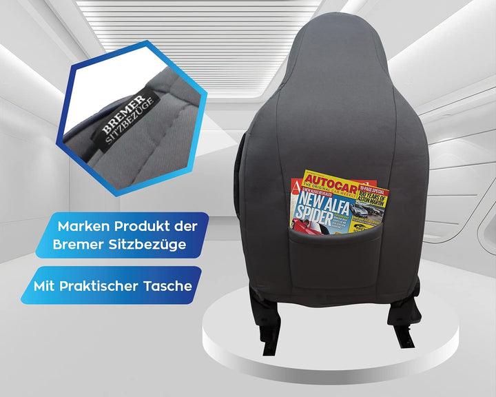 Mass Sitzbezüge Schonbezüge Fahrer &amp; Beifahrer kompatibel mit Wohnmobil Pössl Weinsberg Knaus Adria