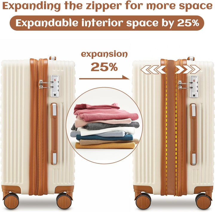Joyway Hartschalen Koffer Set 3 Stück,Handgepäck Reisekoffer 4 Rollen Leicht, Rollkoffer mit Trolley